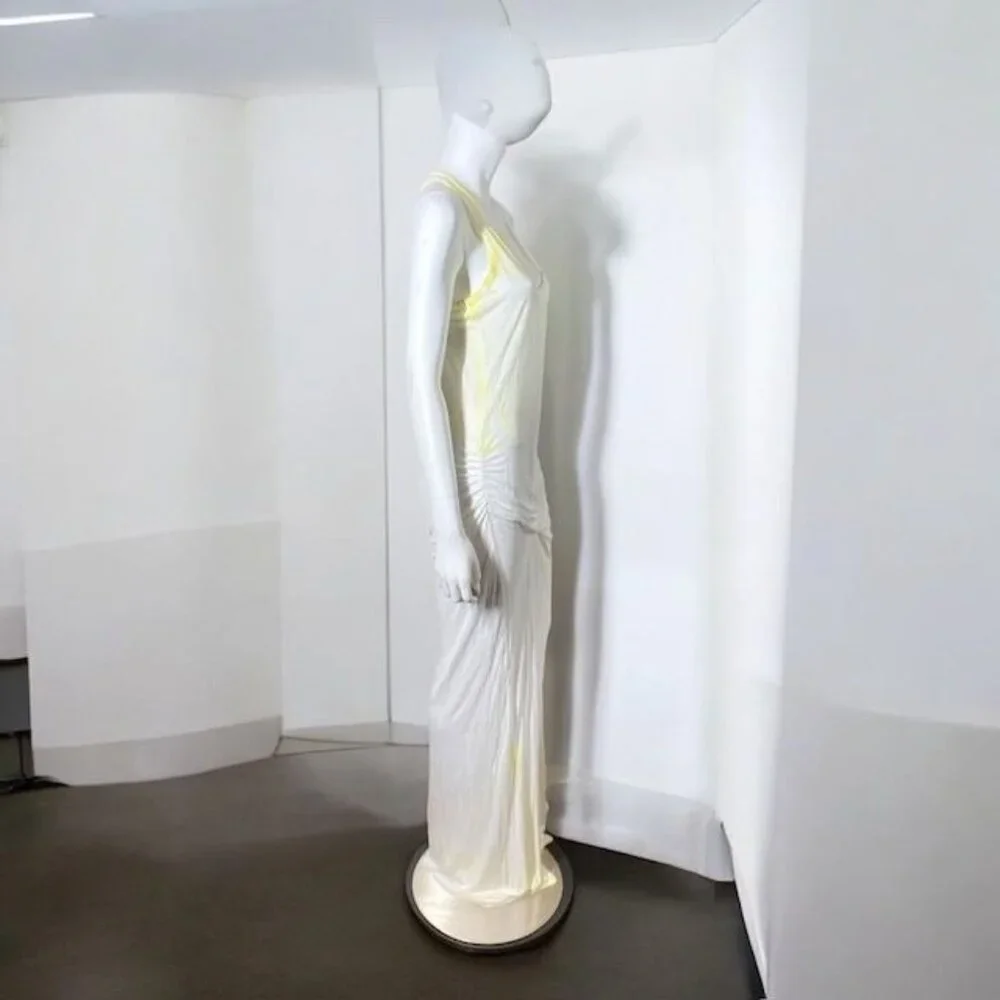 Young Fabulous & Broke Maxi Dress White Yellow, Size Large - Picture 8 of 13